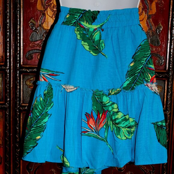 New Tropical Skirt - Plain, Elastic Waist, Ruffle, Flowy - Picture 2 of 5